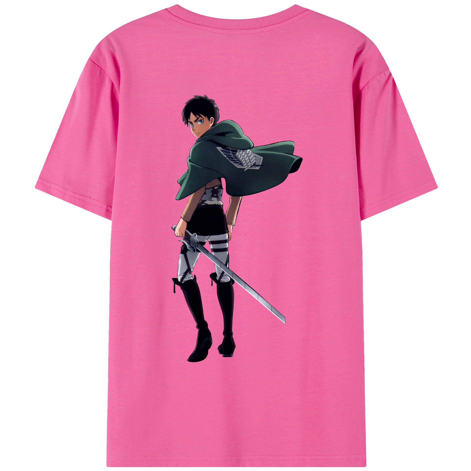 （画像用） 進撃の巨人 エレン･イェーガー Attack on Titan Eren Jäger レディース半袖Tシャツ(バックプリント)